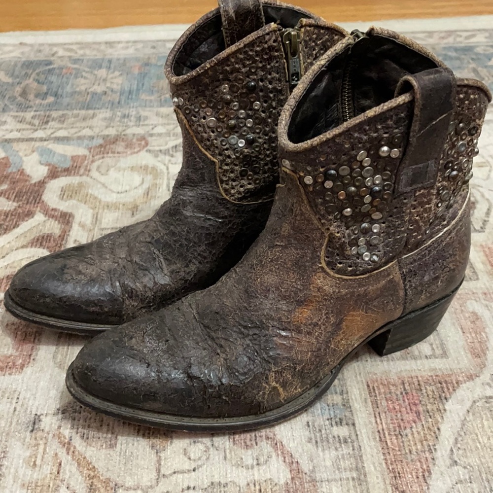 Frye Deborah Studded Booties- Size 8